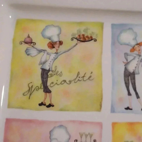 🌹2 very large square Italian plates - Picture 3 of 9